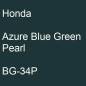 Preview: Honda, Azure Blue Green Pearl, BG-34P.